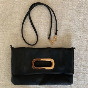 Aldo clutch - black and gold